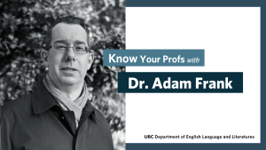 Know Your Profs with Dr. Adam Frank